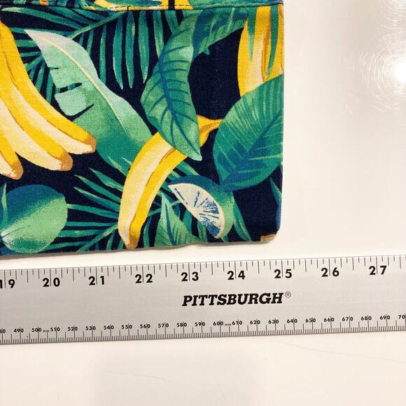 NWOT OLD NAVY Pants Women 4 Green-Yellow Lime Banana Leaf Print “Pixie Ankle” - Picture 11 of 13